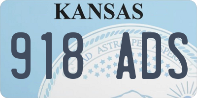 KS license plate 918ADS