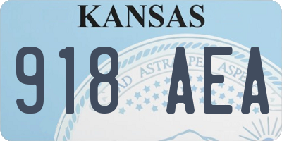 KS license plate 918AEA