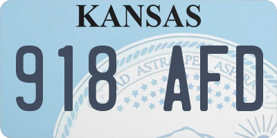 KS license plate 918AFD