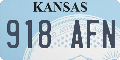 KS license plate 918AFN