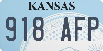 KS license plate 918AFP