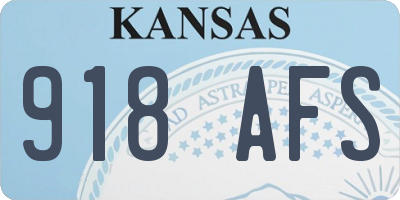 KS license plate 918AFS