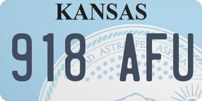 KS license plate 918AFU