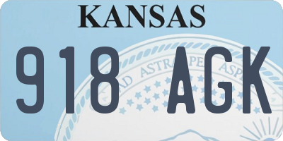 KS license plate 918AGK