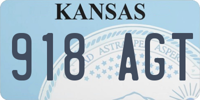 KS license plate 918AGT