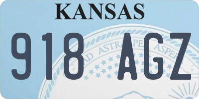 KS license plate 918AGZ