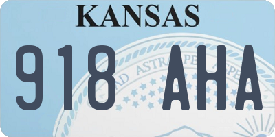 KS license plate 918AHA