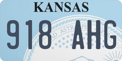 KS license plate 918AHG