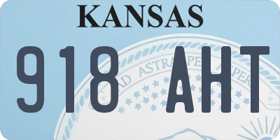 KS license plate 918AHT