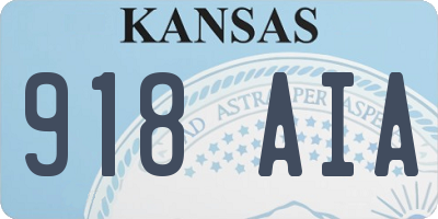 KS license plate 918AIA