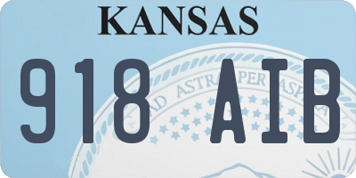 KS license plate 918AIB