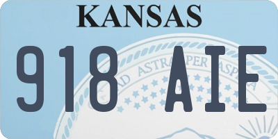 KS license plate 918AIE