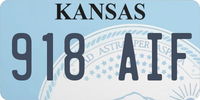 KS license plate 918AIF