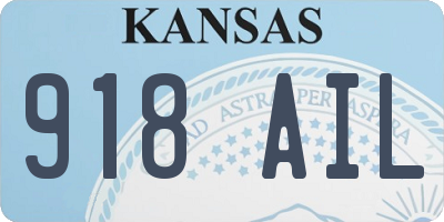 KS license plate 918AIL