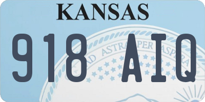 KS license plate 918AIQ