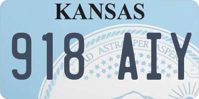 KS license plate 918AIY