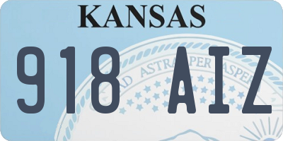 KS license plate 918AIZ