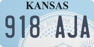 KS license plate 918AJA