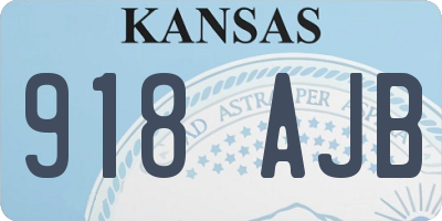 KS license plate 918AJB