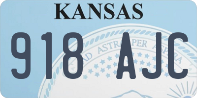 KS license plate 918AJC