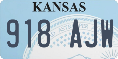 KS license plate 918AJW
