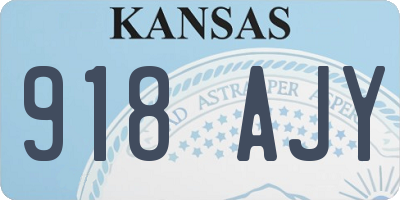 KS license plate 918AJY
