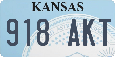 KS license plate 918AKT