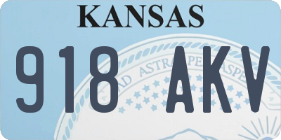 KS license plate 918AKV