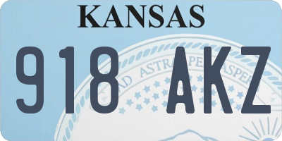 KS license plate 918AKZ