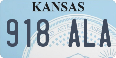 KS license plate 918ALA