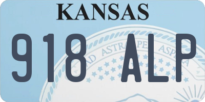 KS license plate 918ALP