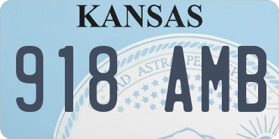 KS license plate 918AMB