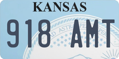 KS license plate 918AMT