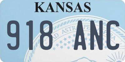 KS license plate 918ANC
