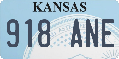 KS license plate 918ANE