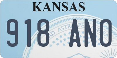KS license plate 918ANO