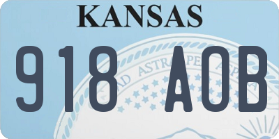 KS license plate 918AOB