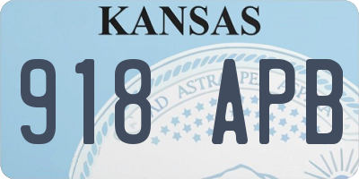 KS license plate 918APB