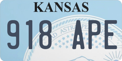 KS license plate 918APE