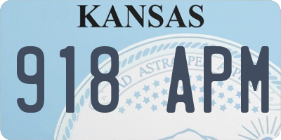 KS license plate 918APM