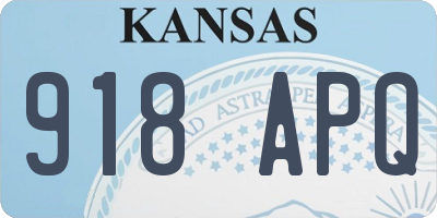 KS license plate 918APQ