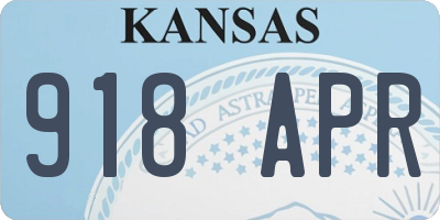 KS license plate 918APR