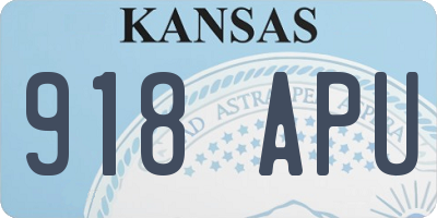 KS license plate 918APU