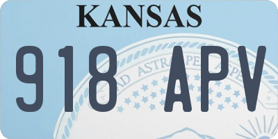 KS license plate 918APV
