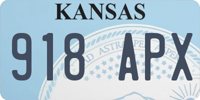 KS license plate 918APX