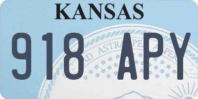 KS license plate 918APY