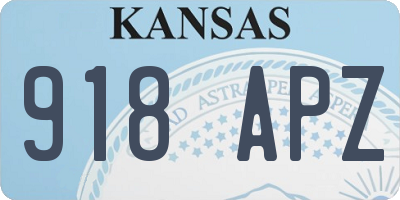 KS license plate 918APZ