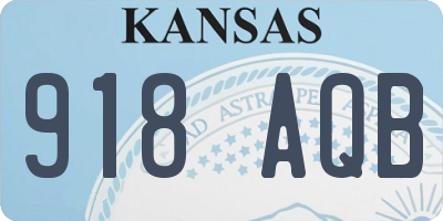 KS license plate 918AQB