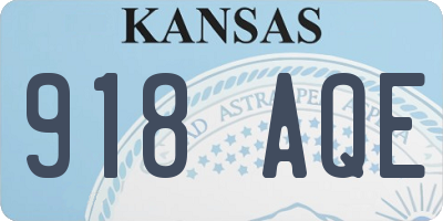 KS license plate 918AQE