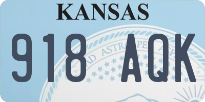 KS license plate 918AQK